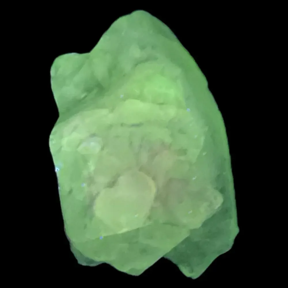 Mint Green Art Glass Cullet‎ Glowing Manganese Slag Glass #5GX154